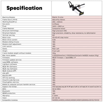 NEJE MASTER 3 Plus Laser Engraver with N40630 Laser Module(US Plug) - DIY Engraving Machines by NEJE | Online Shopping UK | buy2fix