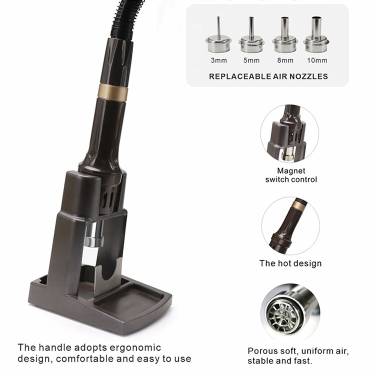 BAKU BA-9852 Digital ESD Hot Air Gun Soldering Station Welding Solder Iron(EU Plug) - Electric Soldering Iron by BAKU | Online Shopping UK | buy2fix