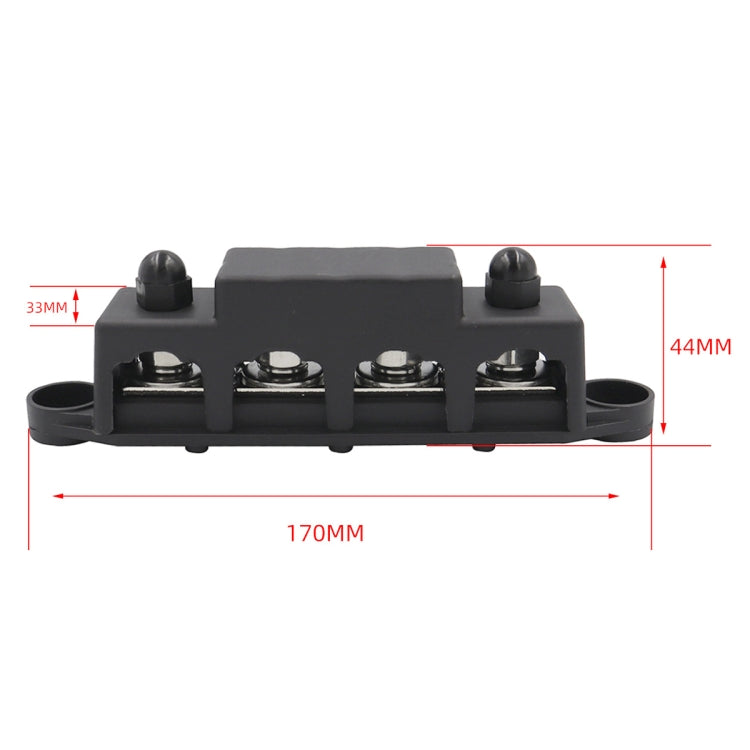 Black M10 Stud RV Ship High Current Power Distribution Terminal Block with Accessories - In Car by buy2fix | Online Shopping UK | buy2fix