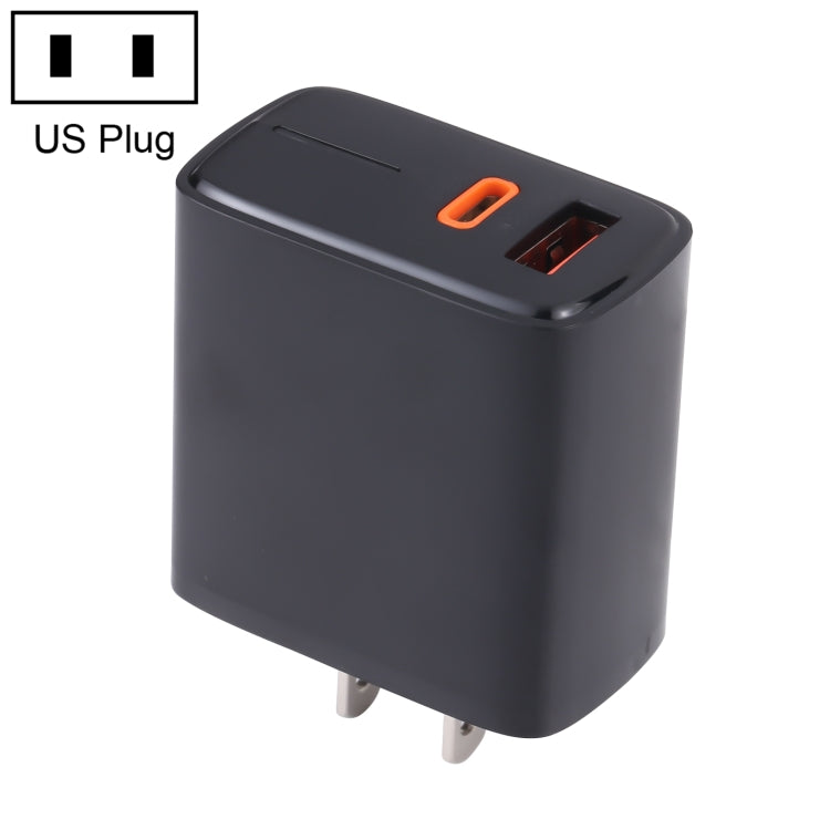 LZ-1130 PD 20W Type-C+QC 3.0 USB Fast Charger, Plug Type:US Plug(Black) - Apple Accessories by buy2fix | Online Shopping UK | buy2fix