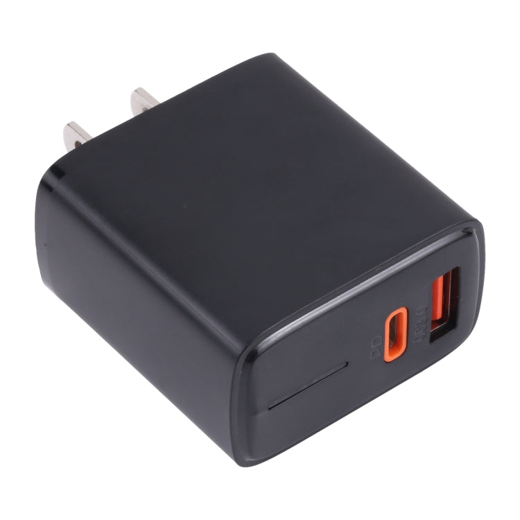 LZ-1130 PD 20W Type-C+QC 3.0 USB Fast Charger, Plug Type:US Plug(Black) - Apple Accessories by buy2fix | Online Shopping UK | buy2fix