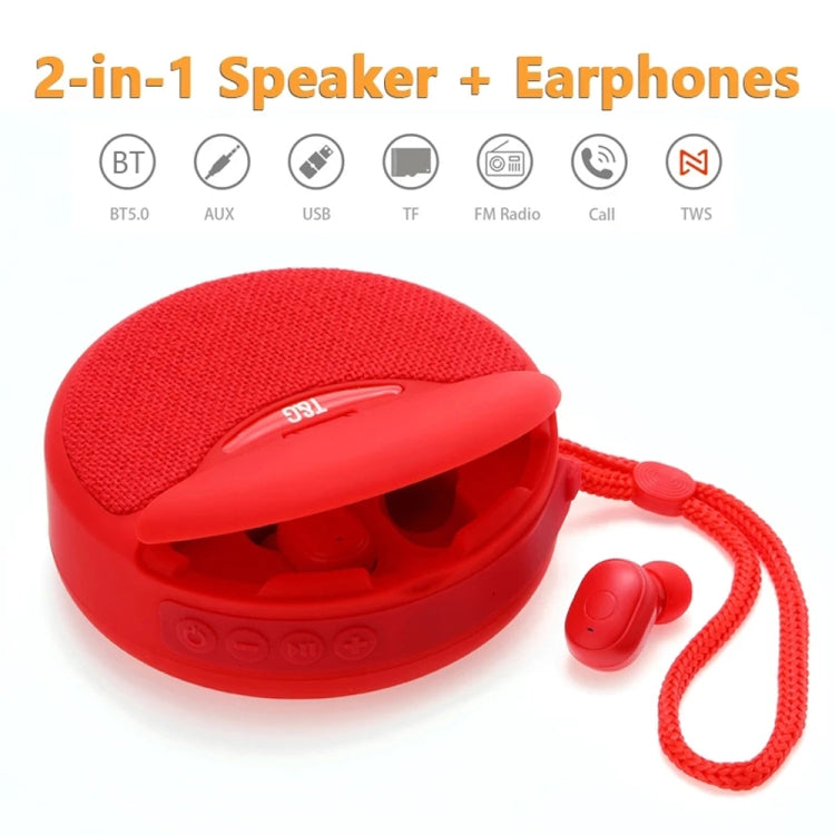 T&G TG808 2 in 1 Mini Wireless Bluetooth Speaker Wireless Headphones(Grey) - Mini Speaker by T&G | Online Shopping UK | buy2fix