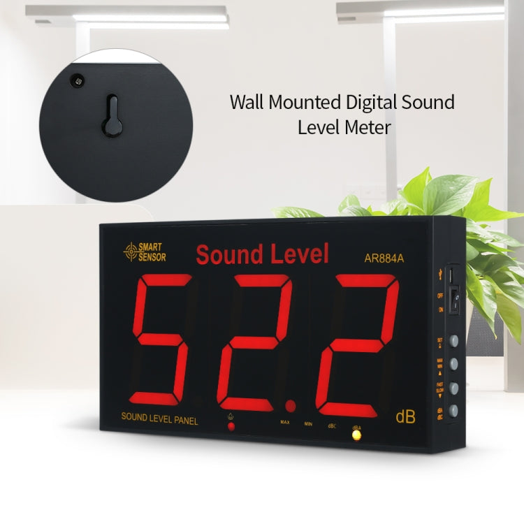 SmartSensor AR884A Smart Wall Mounted Sound Level Meter, EU/US Plug - Consumer Electronics by buy2fix | Online Shopping UK | buy2fix