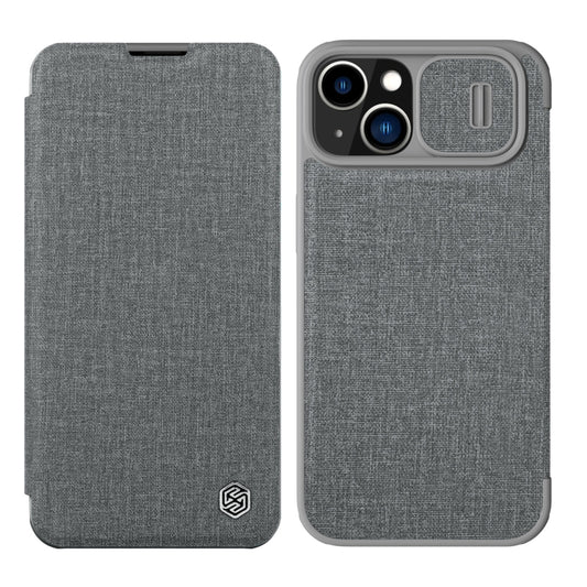 For iPhone 14 Plus  NILLKIN QIN Series Pro Leather Phone Case(Grey) - iPhone 14 Plus Cases by NILLKIN | Online Shopping UK | buy2fix