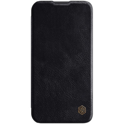 For iPhone 14 Plus  NILLKIN QIN Series Pro Crazy Horse Texture Leather Case(Black) - iPhone 14 Plus Cases by NILLKIN | Online Shopping UK | buy2fix