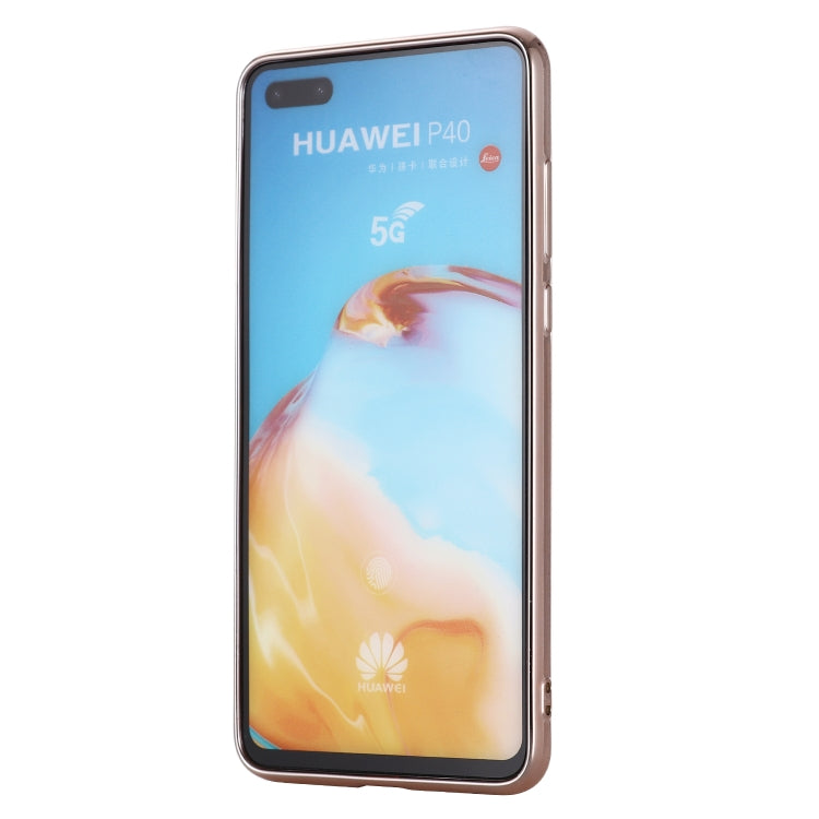 For Huawei P40 GEBEI Plating TPU Shockproof Protective Case(Gold) - Huawei Cases by GEBEI | Online Shopping UK | buy2fix