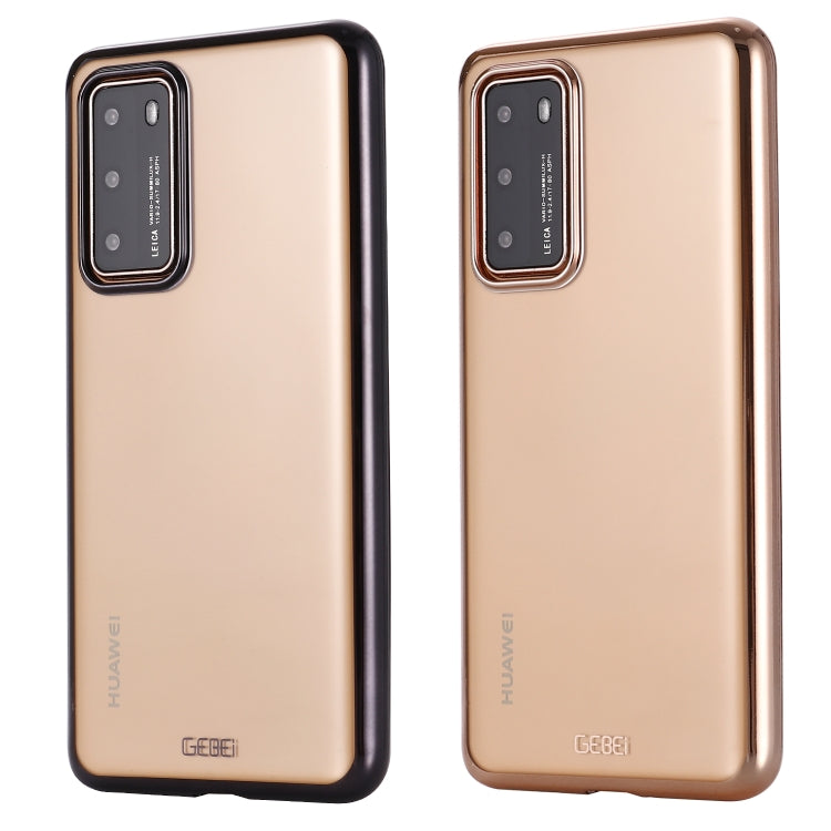 For Huawei P40 GEBEI Plating TPU Shockproof Protective Case(Gold) - Huawei Cases by GEBEI | Online Shopping UK | buy2fix