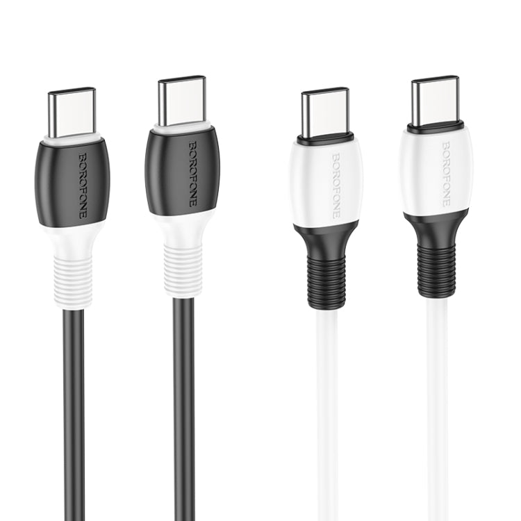 Borofone BX84 1m 60W USB-C / Type-C to Type-C Rise Charging Data Cable(Black) -  by Borofone | Online Shopping UK | buy2fix