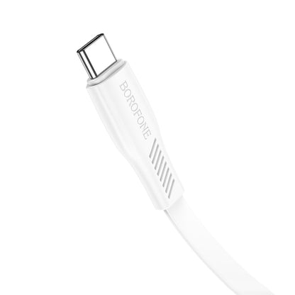 Borofone BX85 1m 60W USB-C / Type-C to Type-C Auspicious Charging Data Cable(White) -  by Borofone | Online Shopping UK | buy2fix