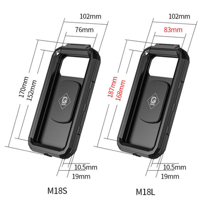 M18L-A1 Motorcycle / Bicycle Handlebar Wireless Charging Waterproof Box Mobile Phone Holder - In Car by buy2fix | Online Shopping UK | buy2fix