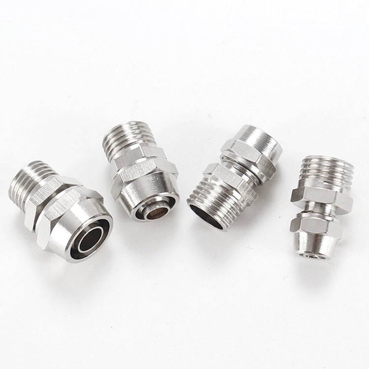 PC4-M5 LAIZE 10pcs Nickel Plated Copper Pneumatic Quick Fitting Connector - Interface Series by LAIZE | Online Shopping UK | buy2fix