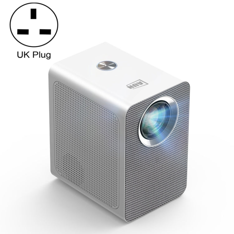 AUN ET50 4 inch 180 Lumens 1920x1080P Smart LED Mini Projector, Plug Type:UK Plug(White) - Consumer Electronics by AUN | Online Shopping UK | buy2fix