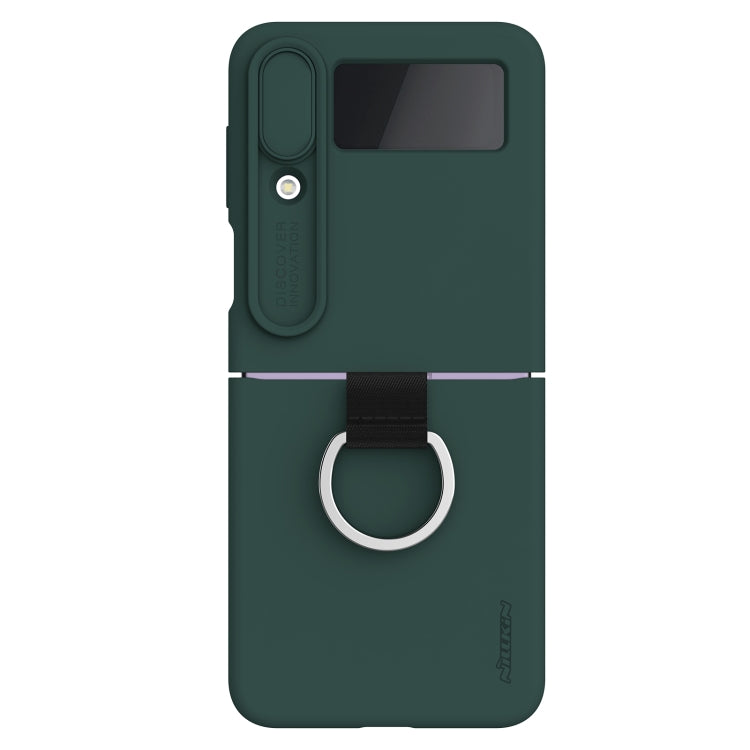 For Samsung Galaxy Z Flip4 5G NILLKIN CamShield Liquid Silicone + PC Full Coverage Case(Green) - Galaxy Z Flip4 5G Cases by NILLKIN | Online Shopping UK | buy2fix