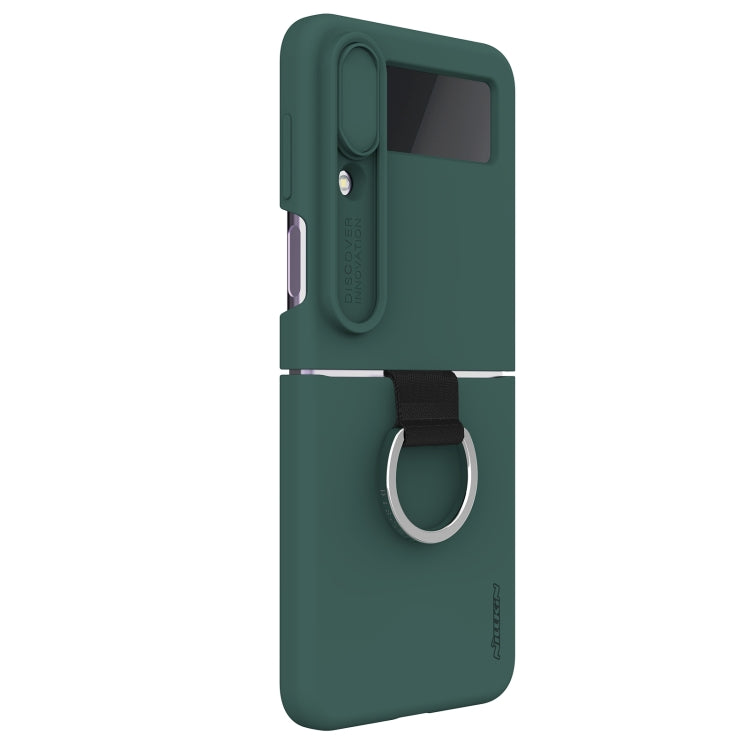 For Samsung Galaxy Z Flip4 5G NILLKIN CamShield Liquid Silicone + PC Full Coverage Case(Green) - Galaxy Z Flip4 5G Cases by NILLKIN | Online Shopping UK | buy2fix