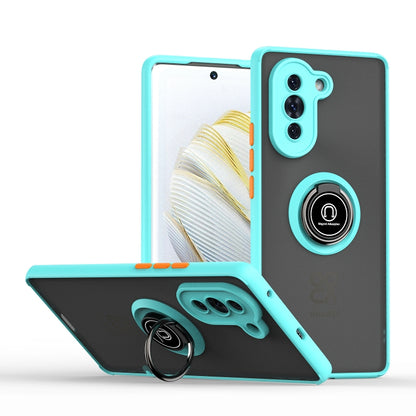For Huawei nova 10 Q Shadow 1 Series TPU + PC Phone Case with Ring Holder(Sky Blue) - Huawei Cases by buy2fix | Online Shopping UK | buy2fix