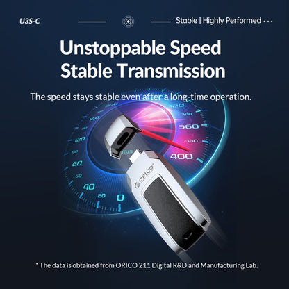 ORICO USB Flash Drive, Read: 260MB/s, Write: 70MB/s, Memory:256GB, Port:USB-A(Silver) - USB Flash Drives by ORICO | Online Shopping UK | buy2fix