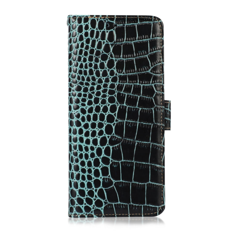 For Samsung Galaxy A14 5G Crocodile Top Layer Cowhide Leather Phone Case(Green) - Galaxy Phone Cases by buy2fix | Online Shopping UK | buy2fix