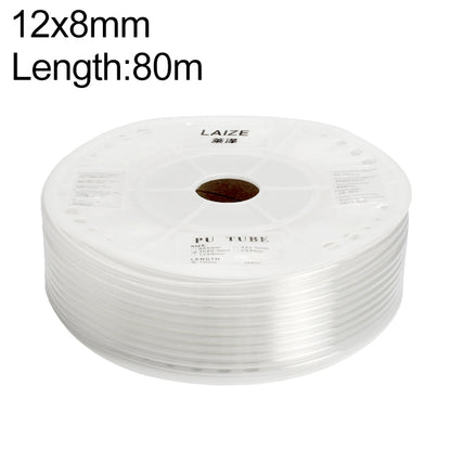 LAIZE Pneumatic Compressor Air Flexible PU Tube, Specification:12x8mm, 80m(Transparent) -  by LAIZE | Online Shopping UK | buy2fix