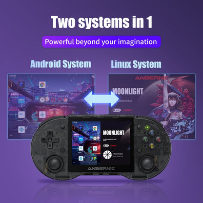 ANBERNIC RG353P Handheld Game Console 3.5 inch Screen Android Linux System 16G+64G(Black) - Pocket Console by ANBERNIC | Online Shopping UK | buy2fix