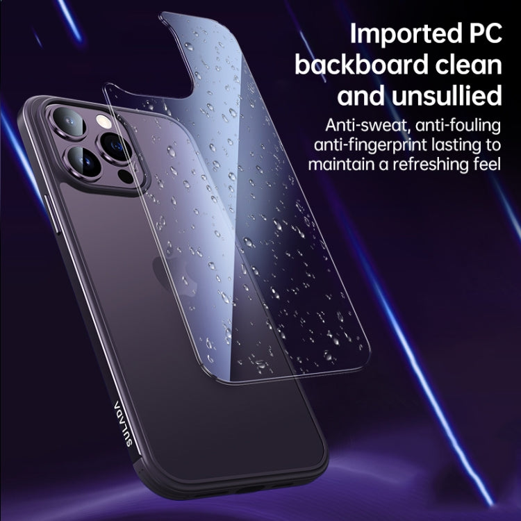 For iPhone 14 Plus SULADA Metal Frame + Nano Glass + TPU Phone Case(Dark Purple) - iPhone 14 Plus Cases by SULADA | Online Shopping UK | buy2fix
