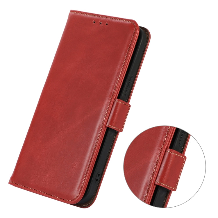 For Sony Xperia 5 IV Crazy Horse Top Layer Cowhide Leather Phone Case(Red) - Sony Cases by buy2fix | Online Shopping UK | buy2fix