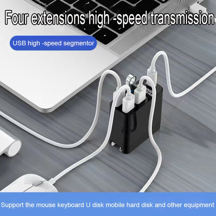 X83 65W Output USB-C / Type-C + 4 Ports USB HUB PD Charger, US Plug - USB Charger by buy2fix | Online Shopping UK | buy2fix