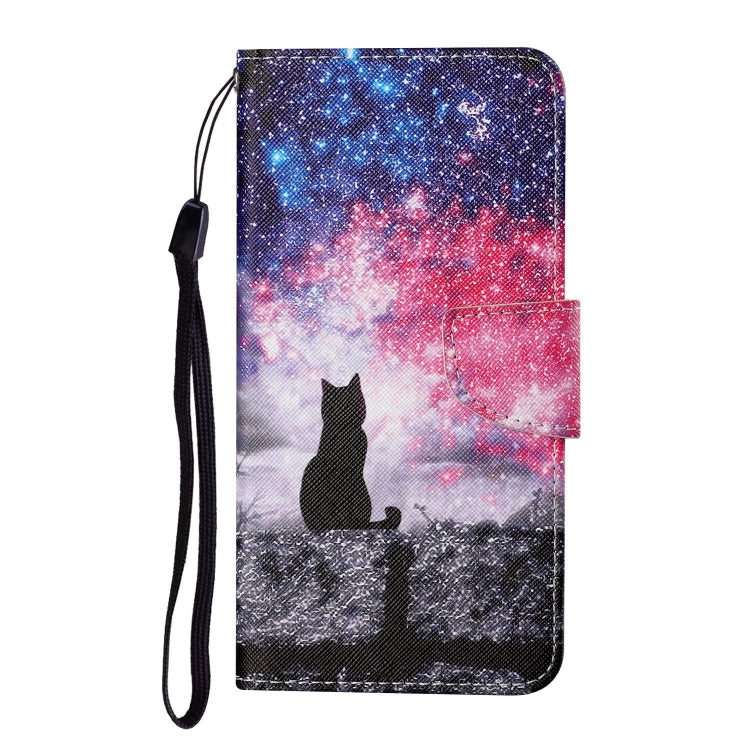 For Xiaomi Redmi A1 Colored Drawing Pattern Leather Phone Case(Star Sky Cat) - Xiaomi Cases by buy2fix | Online Shopping UK | buy2fix