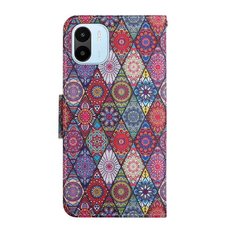 For Xiaomi Redmi A1 Colored Drawing Pattern Leather Phone Case(Diamond Kaleidoscope) - Xiaomi Cases by buy2fix | Online Shopping UK | buy2fix