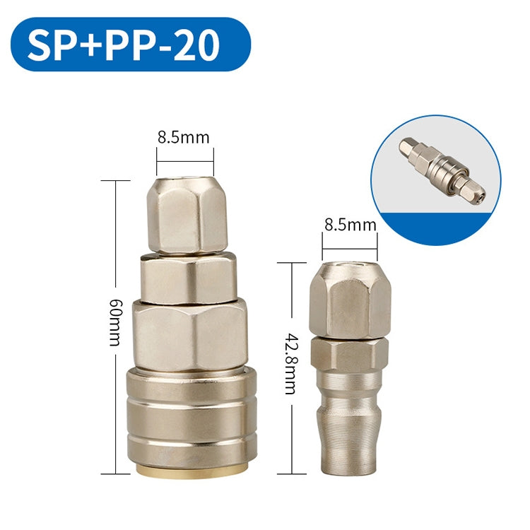LAIZE SP+PP-20 10pcs C-type Self-lock Pneumatic Quick Fitting Connector -  by LAIZE | Online Shopping UK | buy2fix
