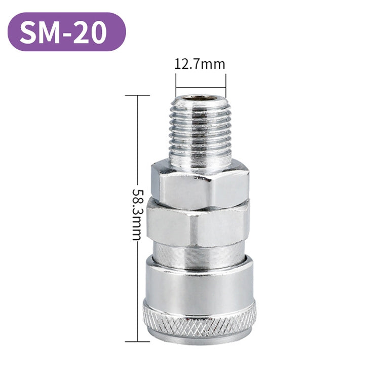 LAIZE SM-20 10pcs C-type Self-lock Air Tube Pneumatic Quick Fitting Connector -  by LAIZE | Online Shopping UK | buy2fix