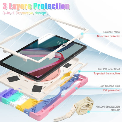 For Lenovo Pad Pro 2022 11.2 inch Silicone + PC Protective Tablet Case(Colorful Pink) - For Lenovo by buy2fix | Online Shopping UK | buy2fix