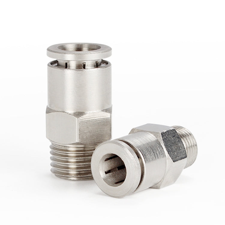 PC10-03 LAIZE Nickel Plated Copper Male Thread Straight Pneumatic Quick Connector -  by LAIZE | Online Shopping UK | buy2fix