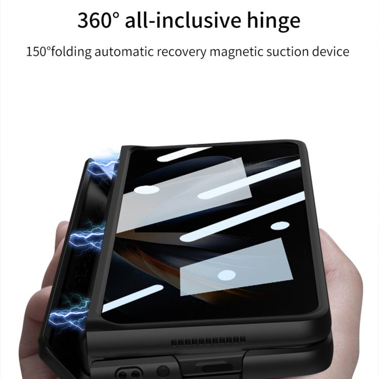 For Samsung Galaxy Z Fold4 GKK Magnetic Fold Full Coverage Anti Peep Phone Case(Wine Red) - Galaxy Z Fold4 5G Cases by GKK | Online Shopping UK | buy2fix