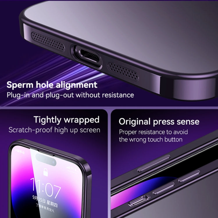 For iPhone 14 Pro Max SULADA Electroplating Frosted All-inclusive TPU Phone Case(Purple) - iPhone 14 Pro Max Cases by SULADA | Online Shopping UK | buy2fix