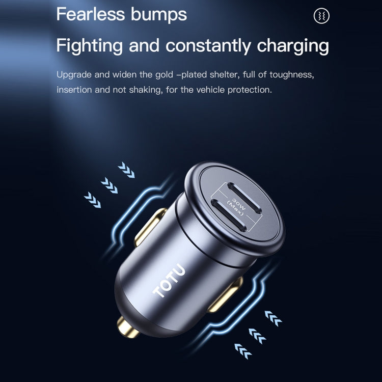 TOTUDESIGN 30W Car Fast Charging, Interface:USB-C / Typ-C + USB-C / Typ-C - In Car by TOTUDESIGN | Online Shopping UK | buy2fix