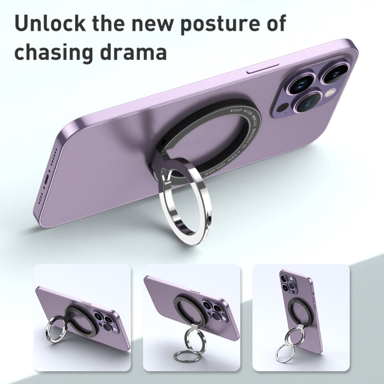 Car Magnetic Dual Axis Ring Phone Holder(Bright Purple) - Ring Holder by buy2fix | Online Shopping UK | buy2fix