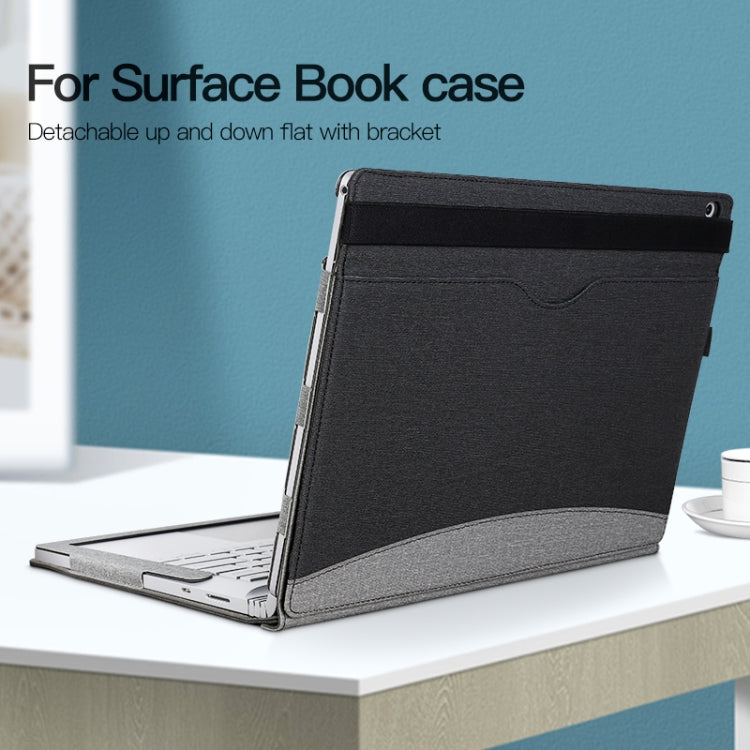 For MicroSoft Surface Book 3 / 2 / 1 15 inch Leather Laptop Case(Black Brown) - Others by buy2fix | Online Shopping UK | buy2fix
