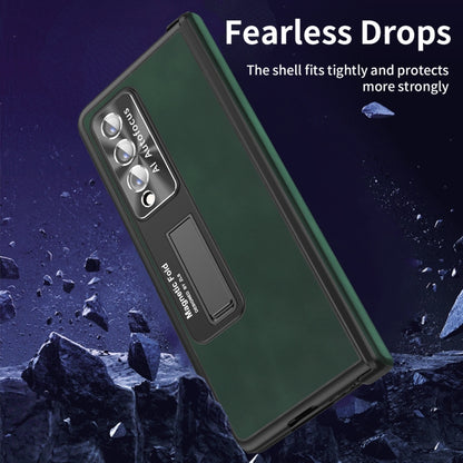 For Samsung Galaxy Z Fold4 Napa Texture All-inclusive Phone Case(Green) - Galaxy Z Fold4 5G Cases by buy2fix | Online Shopping UK | buy2fix