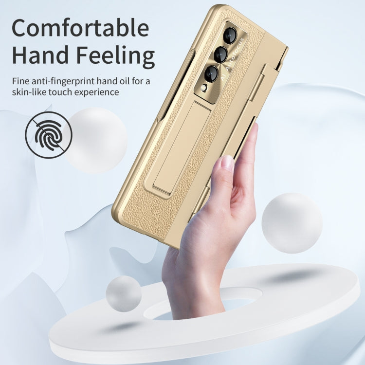 For Samsung Galaxy Z Fold3 5G Integrated Full Coverage Phone Case with Hinge(Gold) - Galaxy Phone Cases by buy2fix | Online Shopping UK | buy2fix