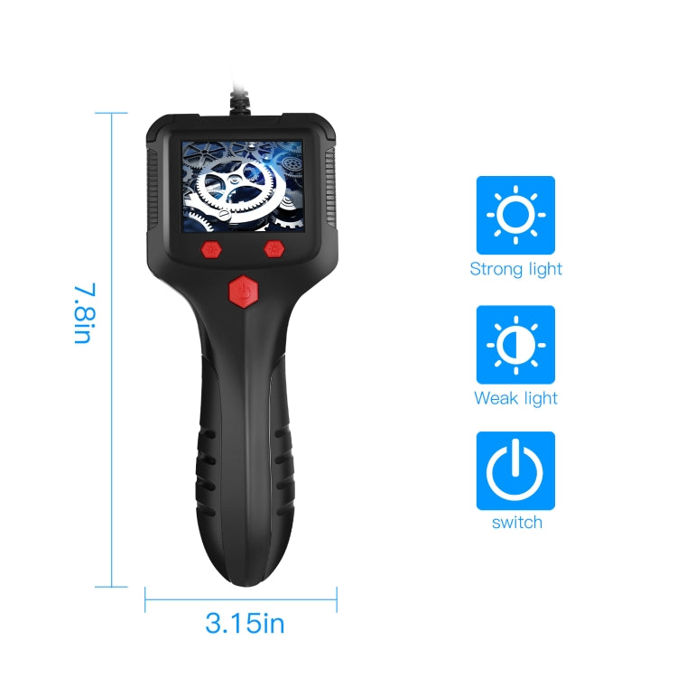 P100 8mm Side 2.4 inch HD Handheld Endoscope Hardline with LCD Screen, Length:50m - Consumer Electronics by buy2fix | Online Shopping UK | buy2fix