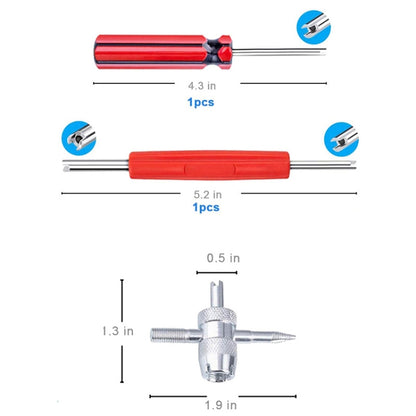 6 in 1 Tire Valve Core Removal and Installation Tool - In Car by buy2fix | Online Shopping UK | buy2fix