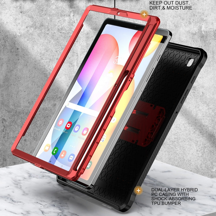 For Samsung Galaxy Tab S6 Lite Explorer PC + TPU Tablet Protective Case with Pen Slot(Red) - Tab S6 Lite P610 / P615 by buy2fix | Online Shopping UK | buy2fix