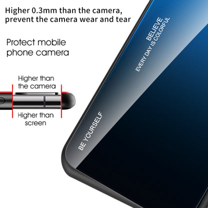 For Xiaomi Redmi A1+ Gradient Color Glass Phone Case(Blue Black) - Xiaomi Cases by buy2fix | Online Shopping UK | buy2fix