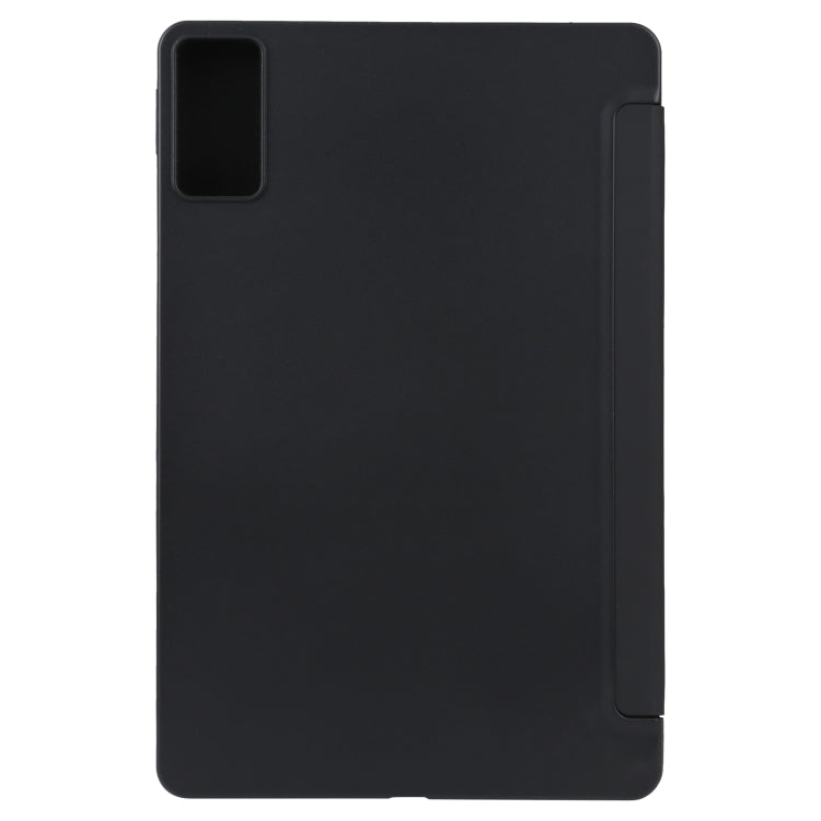 For Xiaomi Redmi Pad 10.61 2022 Three-fold Holder Flip Tablet Leather Case(Black) -  by buy2fix | Online Shopping UK | buy2fix