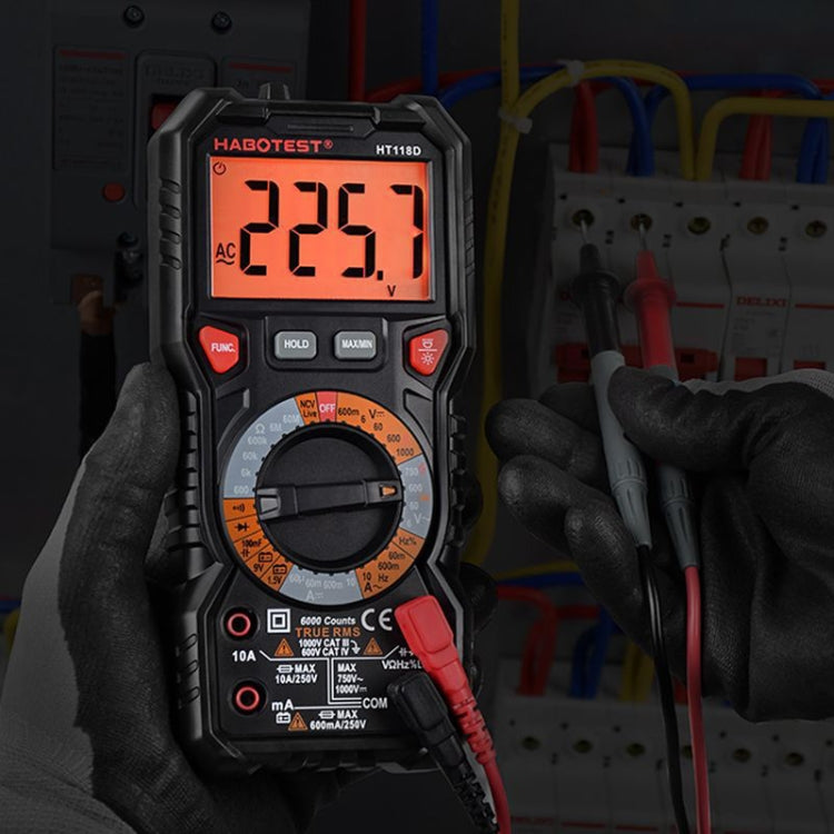 HABOTEST HT118C Handheld High-precision Manual Digital Multimeter - Consumer Electronics by buy2fix | Online Shopping UK | buy2fix