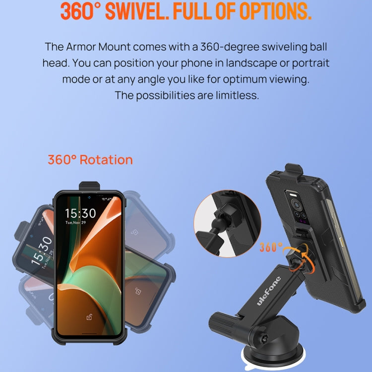 Ulefone Car Suction Cup Phone Holder(Black) - Car Holders by Ulefone | Online Shopping UK | buy2fix