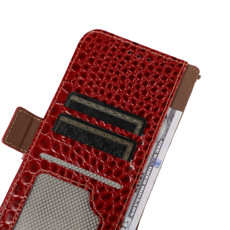 For Motorola Moto X40 Pro Crocodile Top Layer Cowhide Leather Phone Case(Red) - Motorola Cases by buy2fix | Online Shopping UK | buy2fix