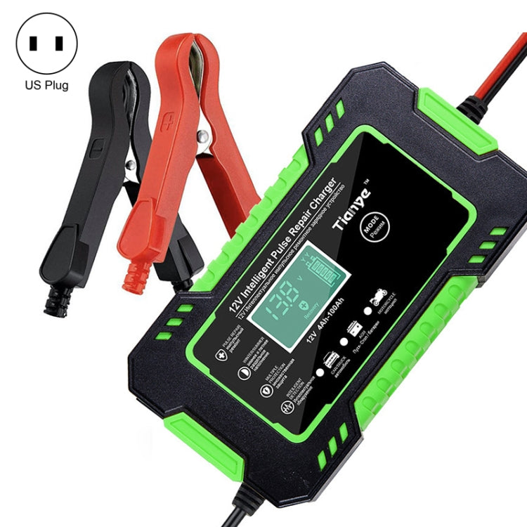 Motorcycle / Car Battery Smart Charger with LCD Creen, Plug Type:US Plug - In Car by buy2fix | Online Shopping UK | buy2fix