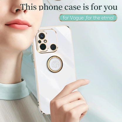 For Xiaomi Redmi 12C 4G XINLI Straight Edge 6D Electroplate TPU Phone Case with Ring Holder(Mint Green) - Xiaomi Cases by XINLI | Online Shopping UK | buy2fix