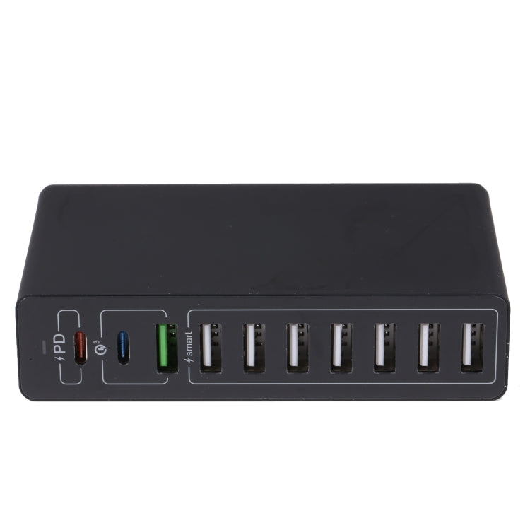 MFT-03Q 10 in 1 65W QC3.0 USB Smart Fast Charger, Plug Type:AU Plug(Black) -  by buy2fix | Online Shopping UK | buy2fix